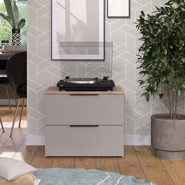 Kredenc Vicco Wido Greige 60 x 50 cm se 2 zásuvkami, Model 56614