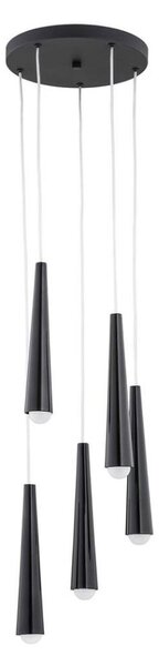 Argon 2103 - Lustr na lanku HOLLYWOOD 5xE14/7W/230V černá