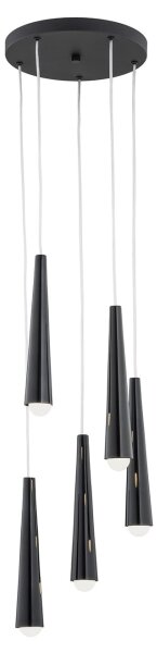 Argon 2103 - Lustr na lanku HOLLYWOOD 5xE14/7W/230V černá