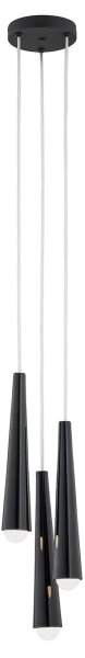 Argon 6103 - Lustr na lanku HOLLYWOOD 3xE14/7W/230V černá
