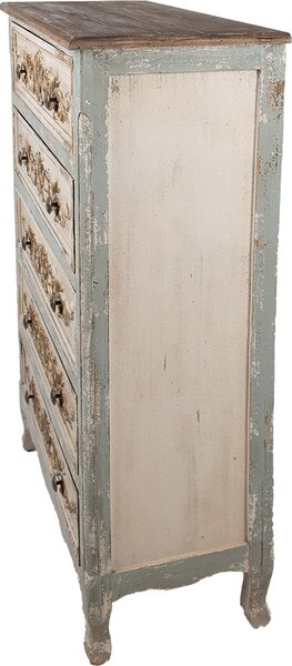 Příborník Clayre & Eef 79x37x120 cm Béžové dřevo