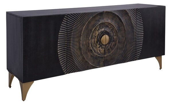 Massive home | Dřevěná komoda Black Golden Sunset 177cm mango
