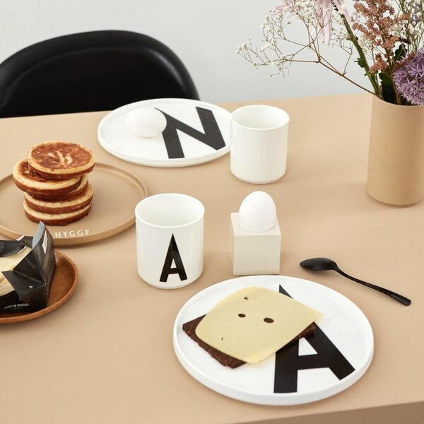 Design Letters Porcelánový talíř Letter White A - Z Písmeno: H