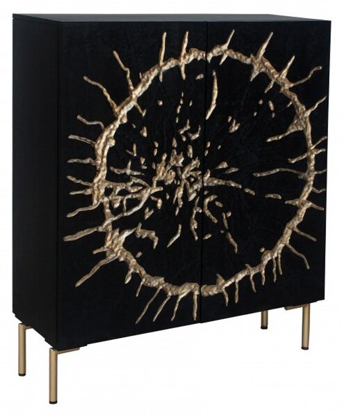 Massive home | Designová vysoká komoda Black Circle mango