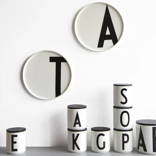 Design Letters Porcelánový talíř Letter White A - Z Písmeno: H