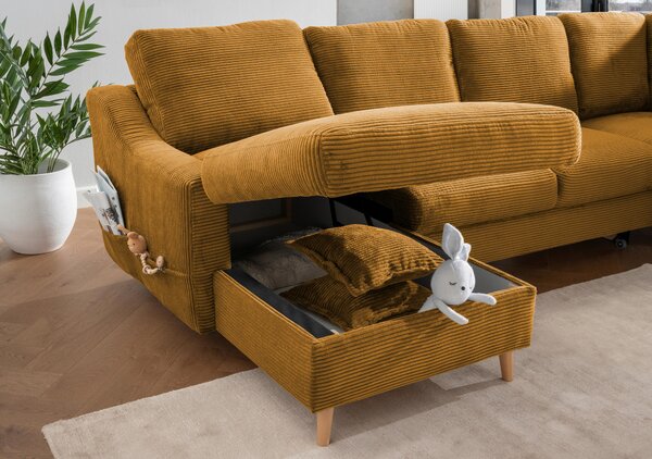 SEDACÍ SOUPRAVA, textil, barvy zlata P & B - Sedací soupravy, Online Only
