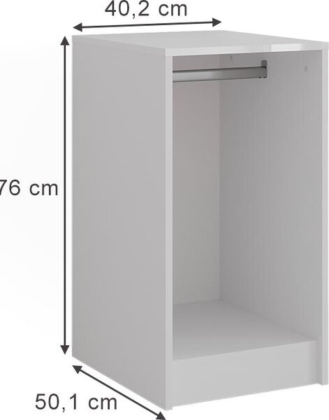 Komoda Vicco Sherry Bílá/bílý vysoký lesk 40.2 x 76 cm, Model 57713