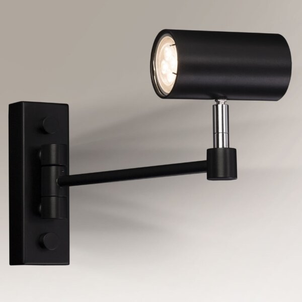 Shilo 2209 - Nástěnná lampička FUSSA 1xGU10/15W/230V černá