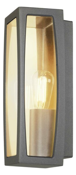 BIG WHITE SLV MERIDIAN BOX 2, venkovní nástěnné svítidlo, TC-(D,H,T,Q)SE, antracit, max. 25 W, průhledný plast 230655