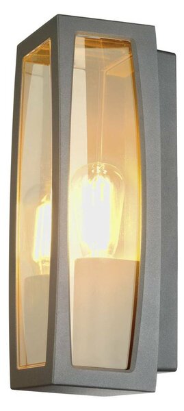 BIG WHITE SLV MERIDIAN BOX 2, venkovní nástěnné svítidlo, TC-(D,H,T,Q)SE, antracit, max. 25 W, průhledný plast 230655
