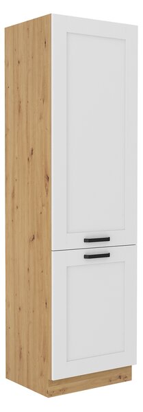 KONDELA Vysoká skříňka, dub artisan/bílá, LULA 60 DK-210 2F