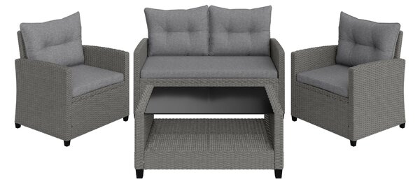 TERASOVÁ SEDACÍ SOUPRAVA kov, plast, sklo, textil Ambia Garden