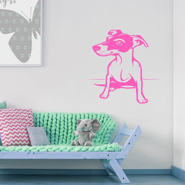 Živá Zeď Samolepka Pes Jack Russell Terrier Barva: černá