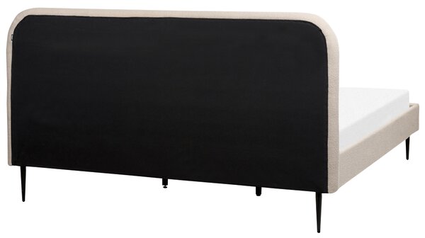 Postel Buklé FLAYAT 180 x 200 cm Světle béžová