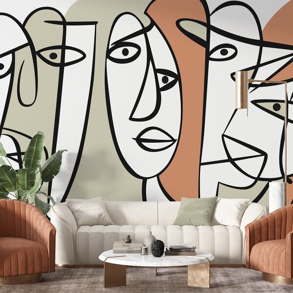 Fototapety Abstraktní tváře, Fototapety moderní, w05504 : uwalls.cz
