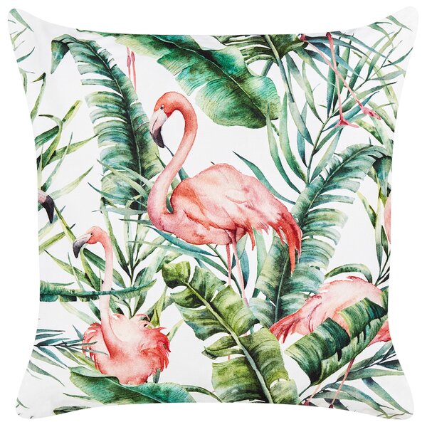 Sada 2 venkovních polštářů ELLERA Zvířecí vzor 45 x 45 cm Zelená