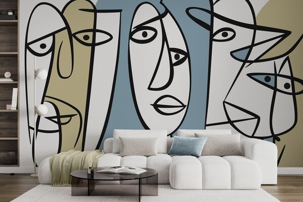 Fototapety Abstraktní tváře, Fototapety moderní, w05504v1 : uwalls.cz