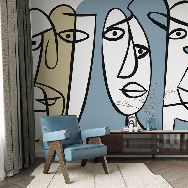 Fototapety Abstraktní tváře, Fototapety moderní, w05504v1 : uwalls.cz