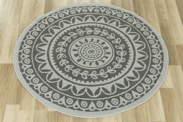 Kulatý koberec LUNA 503786/89944 šedý Rozměr: průměr 120 cm