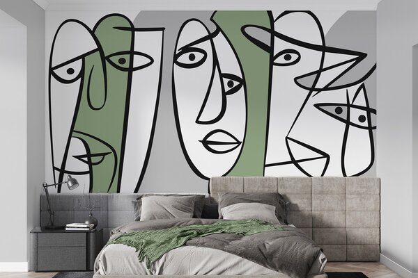 Fototapety Abstraktní tváře, Fototapety moderní, w05504v2 : uwalls.cz