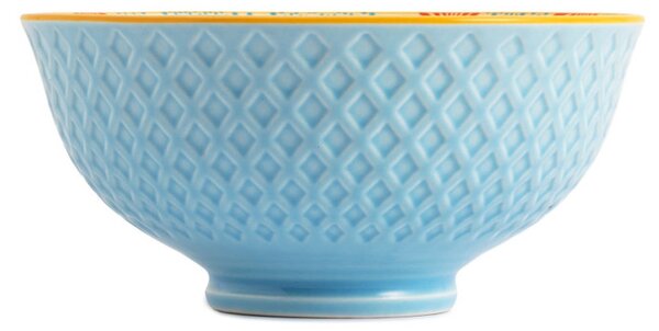 Kameninová Miska 250 ml 12 cm Mikasa na Snídaně, Müsli, Rýži a Dipy - modro-korálový mozaikový vzor MKNBOWL32