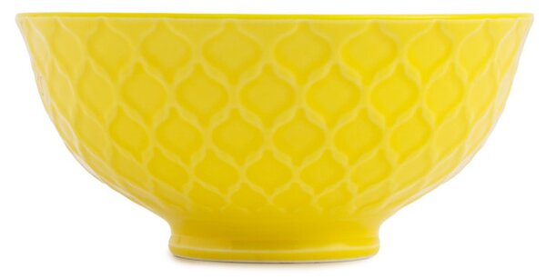 Kameninová Miska 250 ml 12 cm Mikasa na Snídaně, Müsli, Rýži a Dipy - žluto-modrý geometrický vzor MKNBOWL41