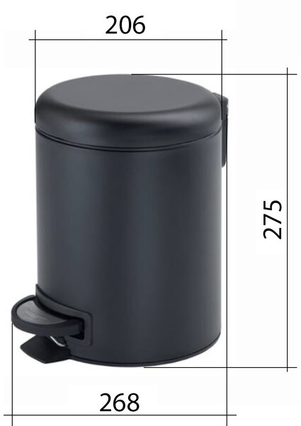 Gedy Gedy, POTTY Odpadkový koš 5l, Soft Close, zlatá matná, 330987
