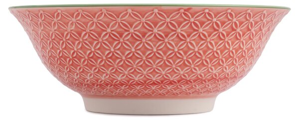 Kameninová Miska 900 ml 21 cm Mikasa na Těstoviny, Saláty, Nudle a Bowl Jídla - korálovo-modrý květinový vzor MKRBOWL13