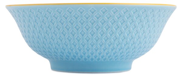 Kameninová Miska 900 ml 21 cm Mikasa na Těstoviny, Saláty, Nudle a Bowl Jídla - modro-korálový mozaikový vzor MKRBOWL32