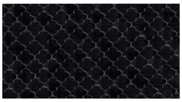 Koberec z umělé zaječí kožešiny 80 x 150 cm černý GHARO