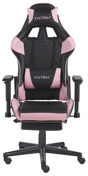 Herní křeslo VICTORY Umělá kůže Růžová