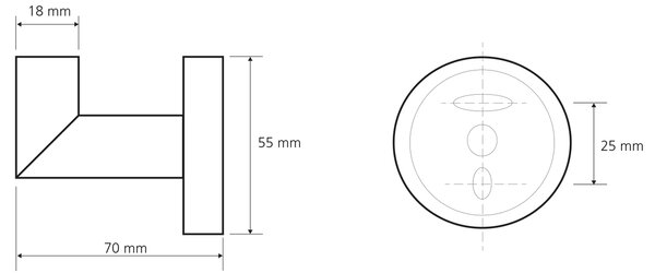 Sapho Sapho, X-ROUND háček, chrom, XR208