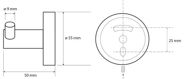 Sapho Sapho, X-ROUND COPPER dvouháček, měď mat, XR202PG