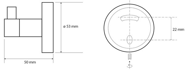 Sapho Sapho, X-ROUND COPPER háček, měď mat, XR205PG