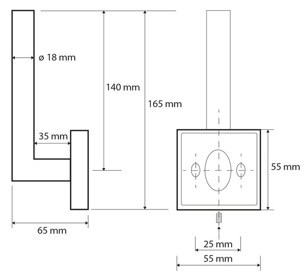 Sapho Sapho, X-SQUARE držák toaletního papíru rezervní, chrom, XQ704