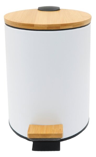 Aqualine Aqualine, BAMBUS odpadkový koš kulatý 5l, bílá, BI007