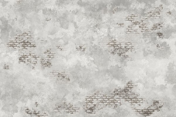 Fototapety Textura omítky ve stylu grunge s fragmenty obnažených cihel, Fototapety Průmyslový styl, w05161 : uwalls.cz