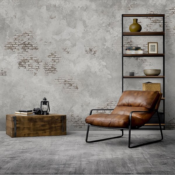 Fototapety Textura omítky ve stylu grunge s fragmenty obnažených cihel, Fototapety Průmyslový styl, w05161 : uwalls.cz