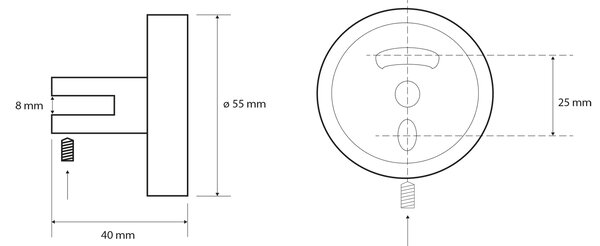 Sapho Sapho, X-ROUND skleněná police 500mm, chrom/mléčné sklo, XR009-04
