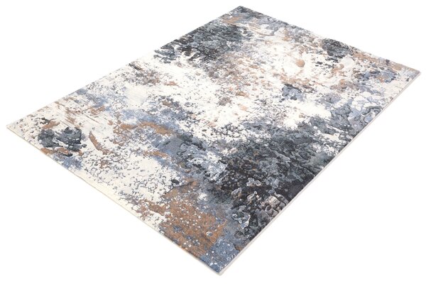 Moderní kusový koberec Ragolle Argentum 63395 7656 modrý krémový Rozměr: 80x150 cm