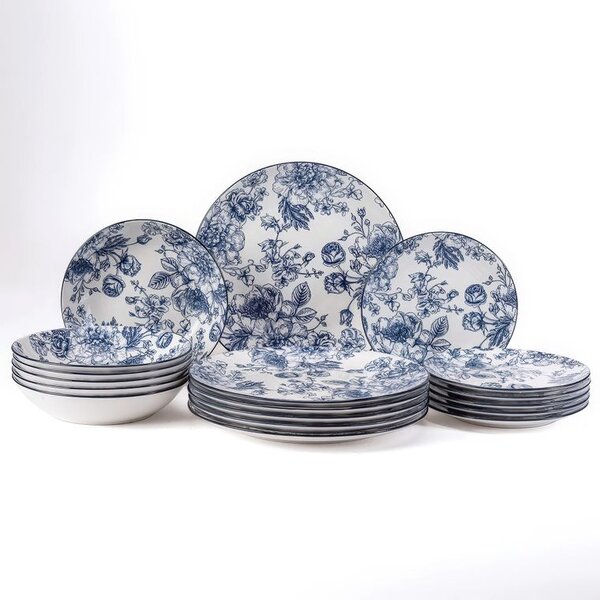 Porcelánová sada talířů GIVERNY 18 ks