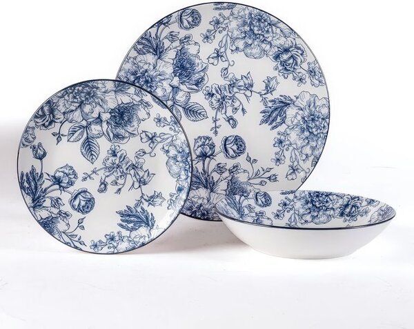 Porcelánová sada talířů GIVERNY 18 ks