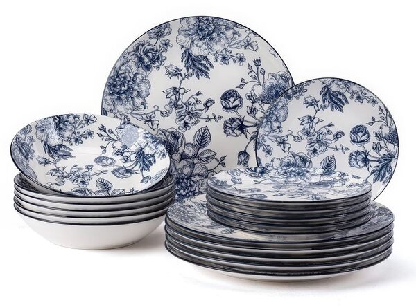 Porcelánová sada talířů GIVERNY 18 ks