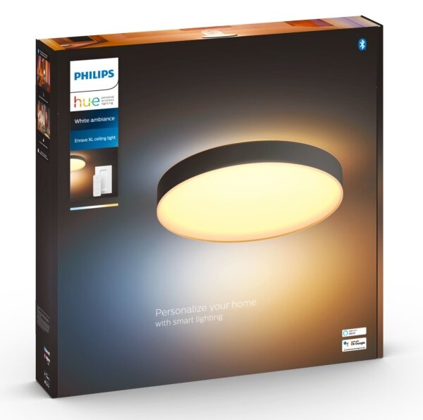 Philips - LED Stmívatelné stropní svítidlo Hue ENRAVE XL LED/48W/230V černá + DO