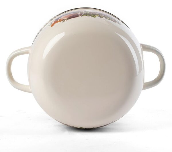 Smaltovaný hrnec s poklicí HOUBY 3,5 l