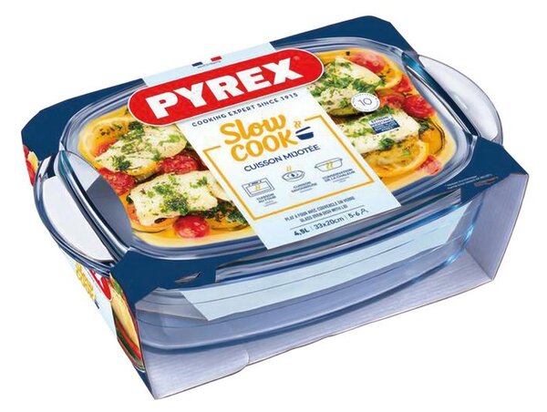Skleněný pekáč s víkem PYREX 6,7 l