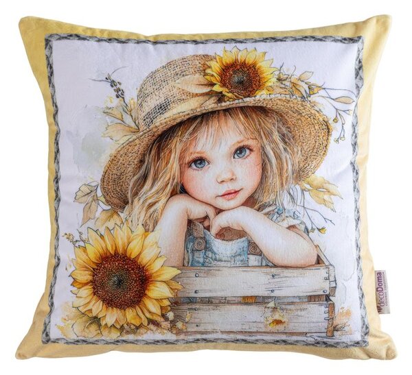 Sada 3 ks povlaků na polštářky SUNFLOWERS 45 x 45 cm