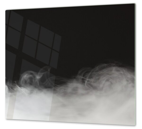 Ochranná deska sklo černo bílý dým - 52x60cm / S lepením na zeď