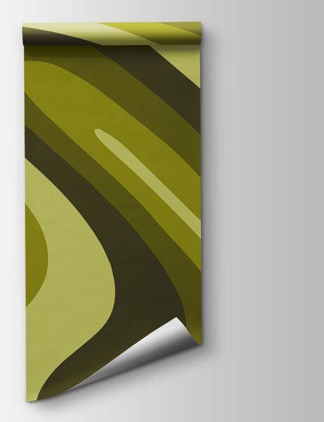 Fototapeta Zelené a žluté vlnovky, Abstraktní fototapety, Populární fototapety, w03971v2 - Tapeko.co.cz