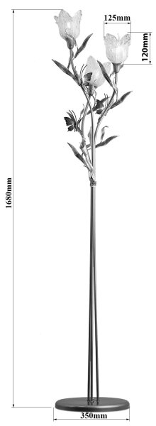 Stojací lampa EDEN 3xE14/40W/230V muránské sklo